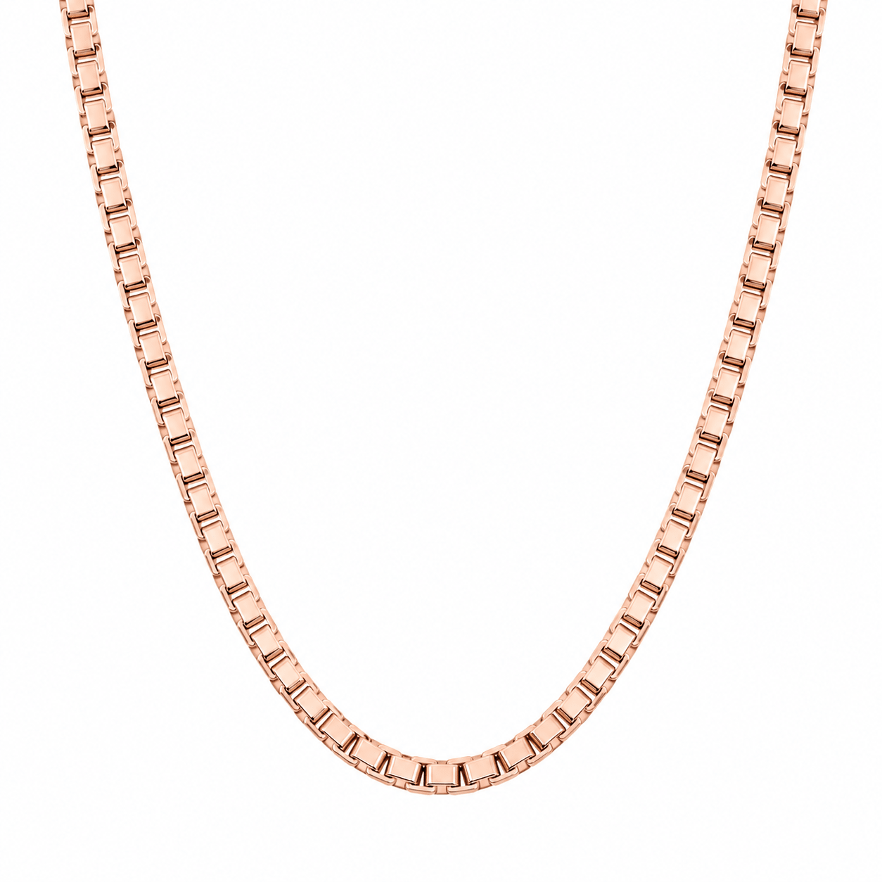 10K Gold Box Chain Necklace - Kakadia Jewels
