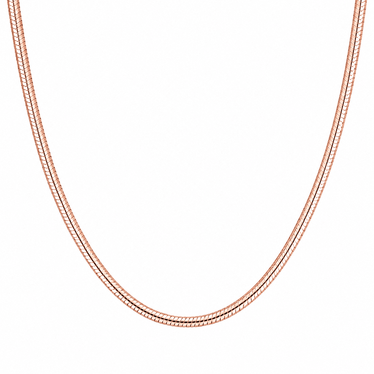 10K Gold Oval Snake Chain Necklace - Kakadia Jewels