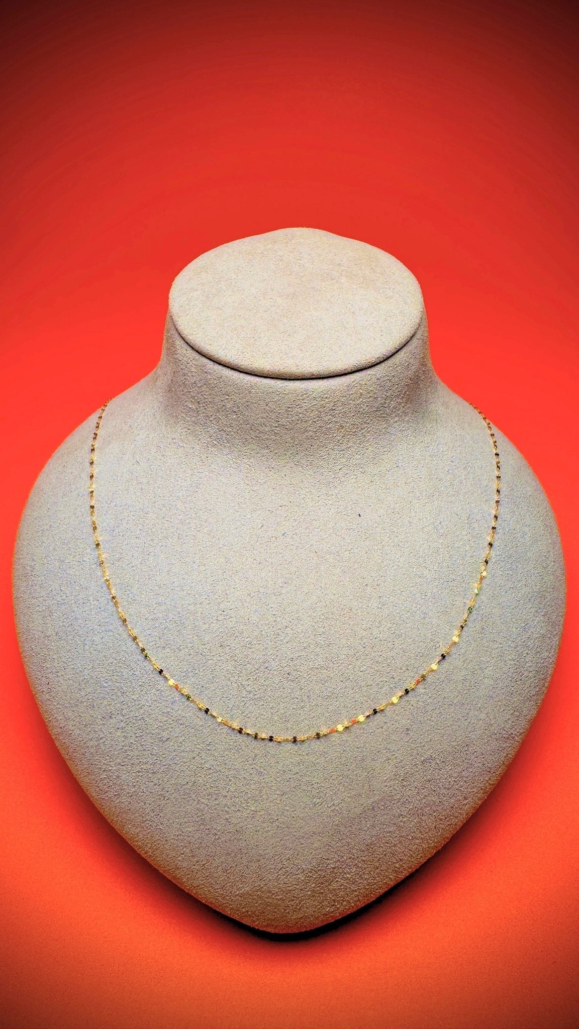 18kt Dainty Mirror Gold Chain - Kakadia Jewels
