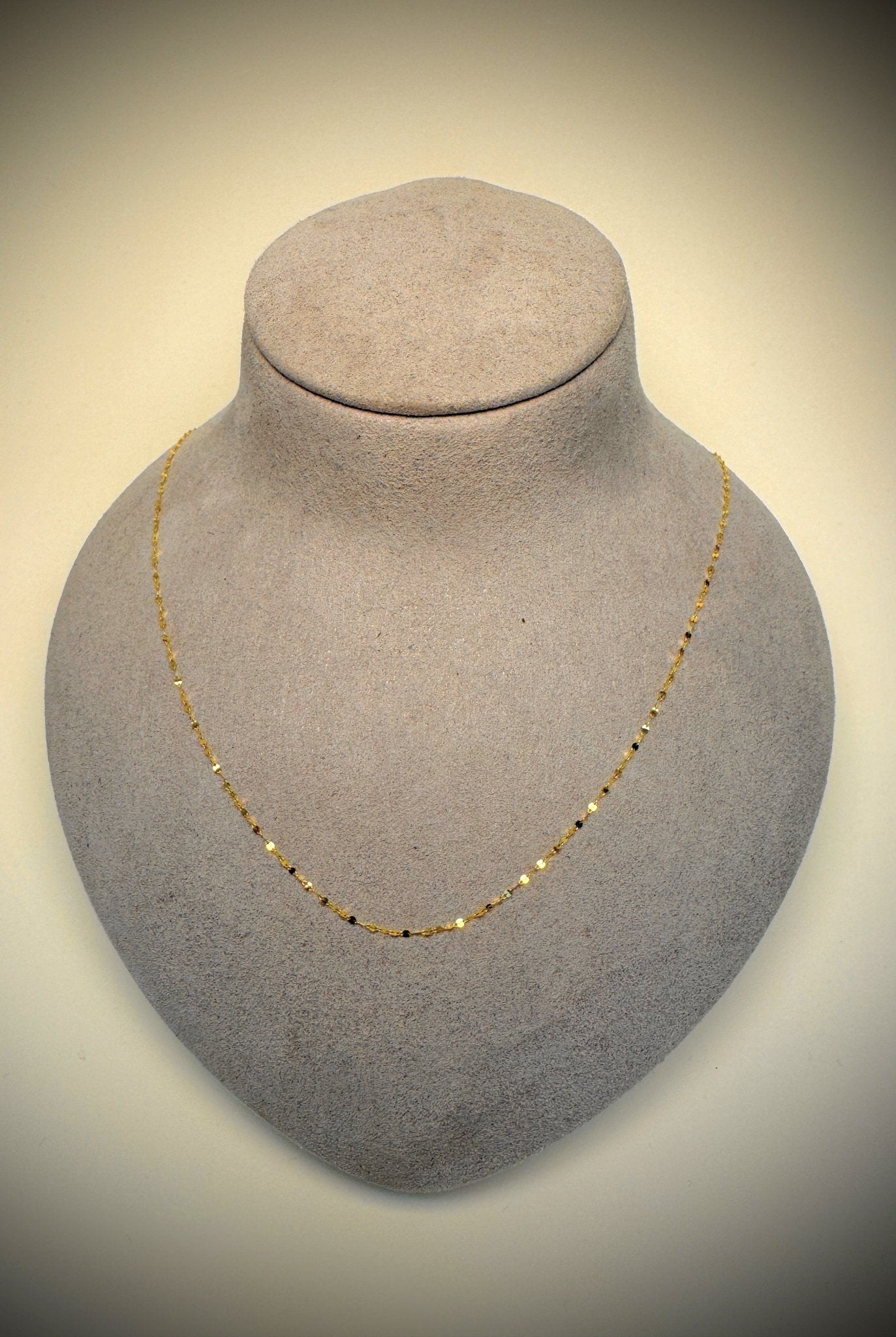 18kt Dainty Mirror Gold Chain - Kakadia Jewels