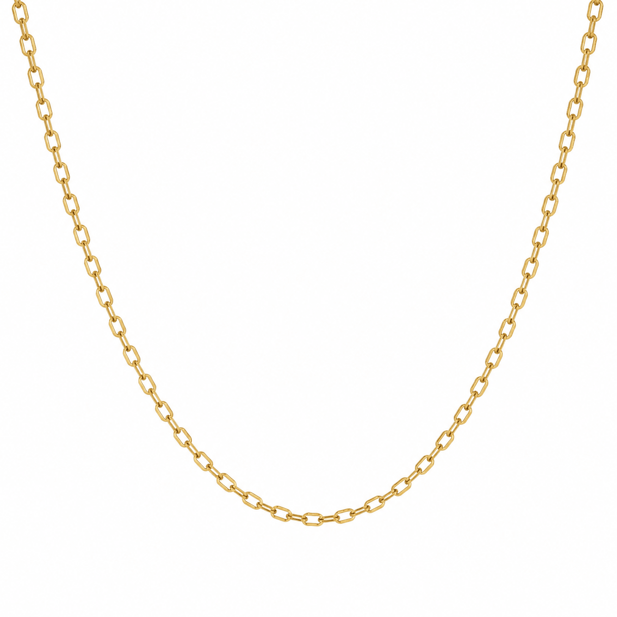 10K Gold Diamond Cut Cable Chain Necklace - Kakadia Jewels