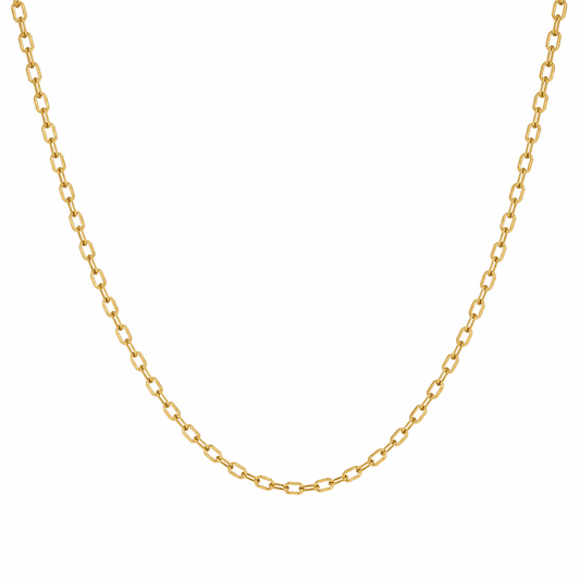 10K Gold Diamond Cut Cable Chain Necklace - Kakadia Jewels