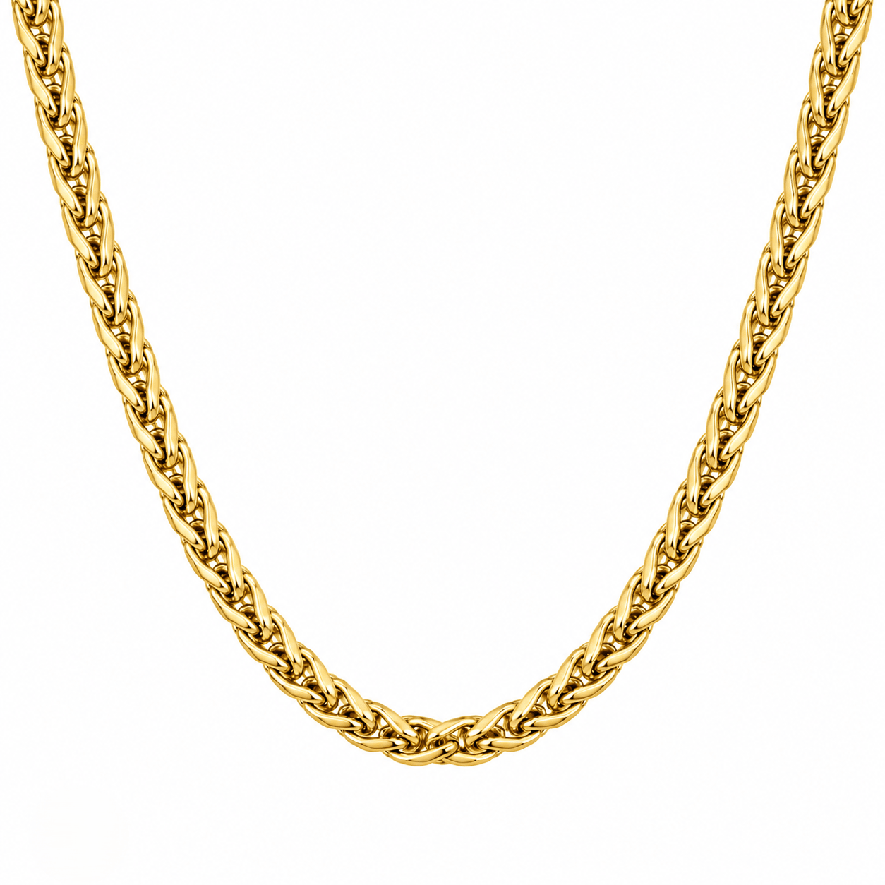 10K Gold Wheat Chain Necklace - Kakadia Jewels