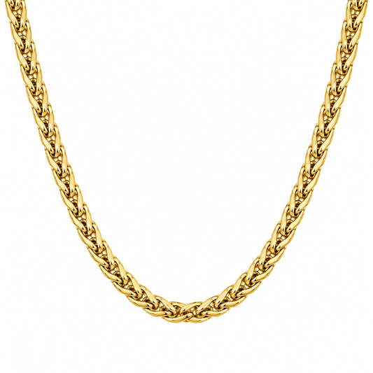10K Gold Wheat Chain Necklace - Kakadia Jewels
