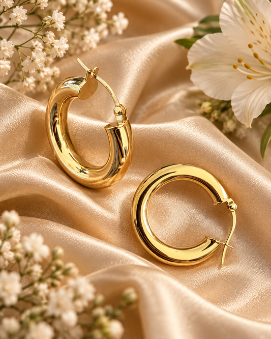 Classic Polished Gold Hoop Earrings