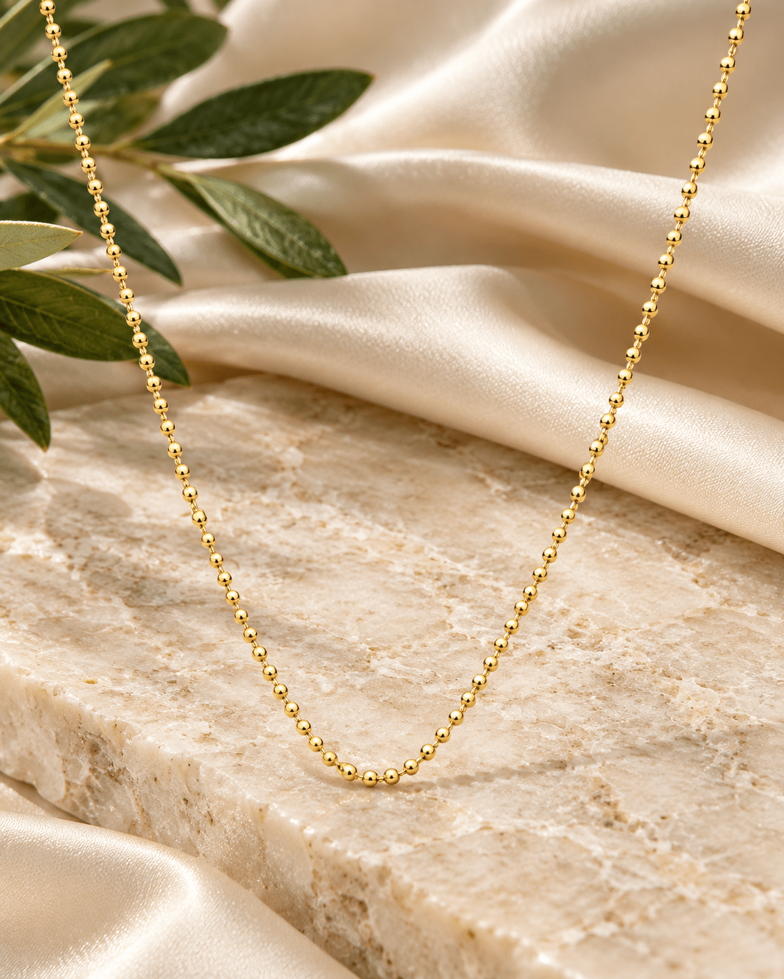 Diamond-Cut Bead Chain - Kakadia Jewels