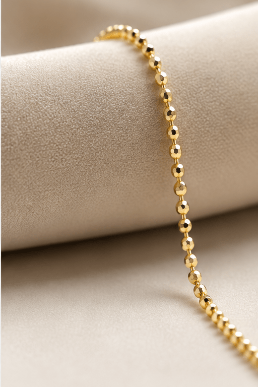 Diamond-Cut Bead Chain - Kakadia Jewels
